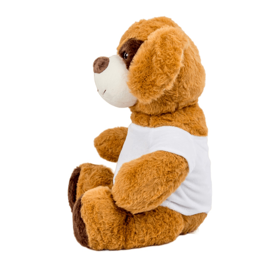 Brown dog with a white T-shirt for sublimation