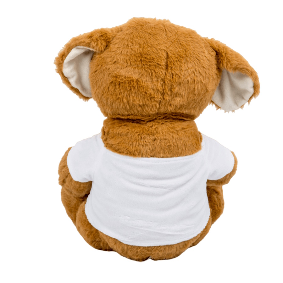 Brown dog with a white T-shirt for sublimation