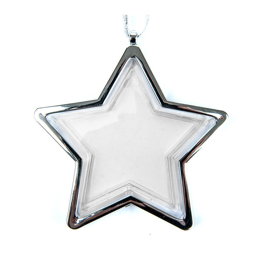 Photo Christmas ornament - silver star