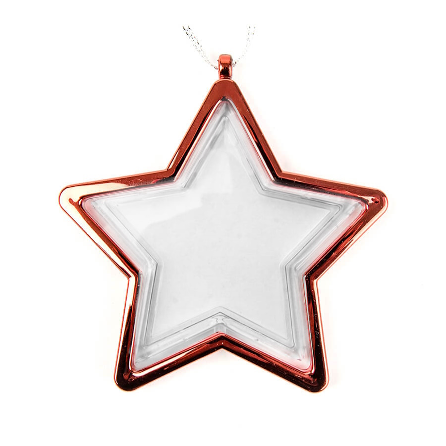 Photo Christmas ornament - red star