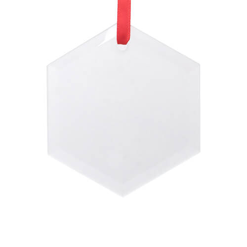 Glass pendant - hexagon