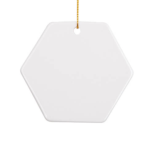 White tile for sublimation - hexagon