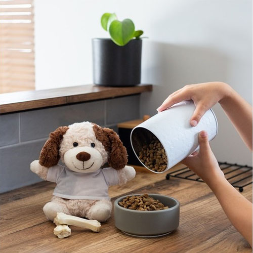 Teddy dog with a white T-shirt for sublimation