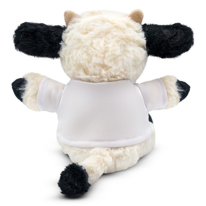 Teddy cow with a white T-shirt for sublimation