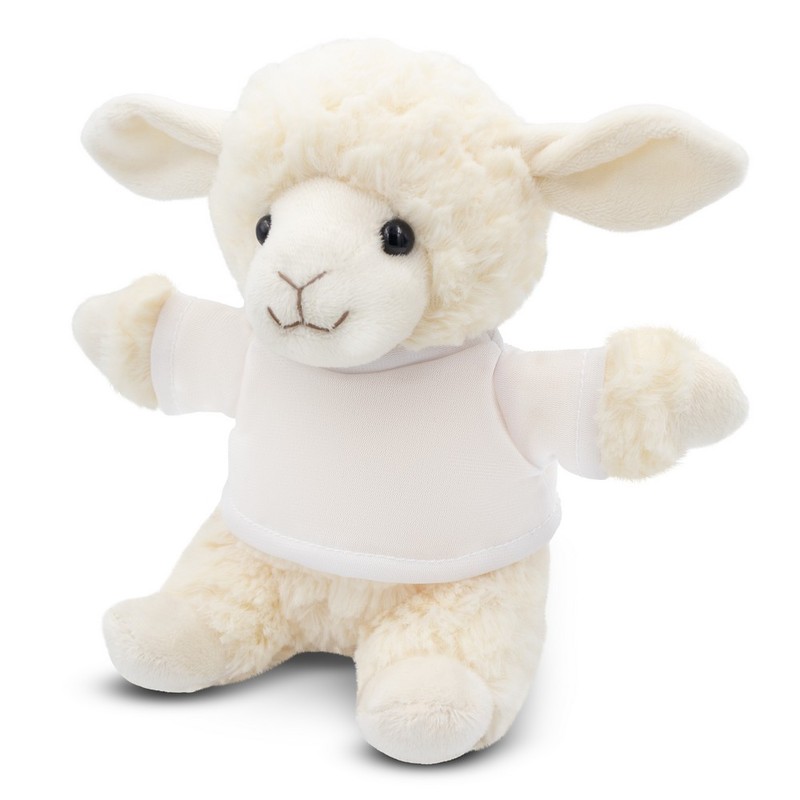 Teddy sheep with a white T-shirt for sublimation