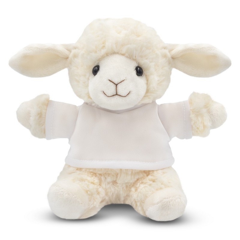 Teddy sheep with a white T-shirt for sublimation