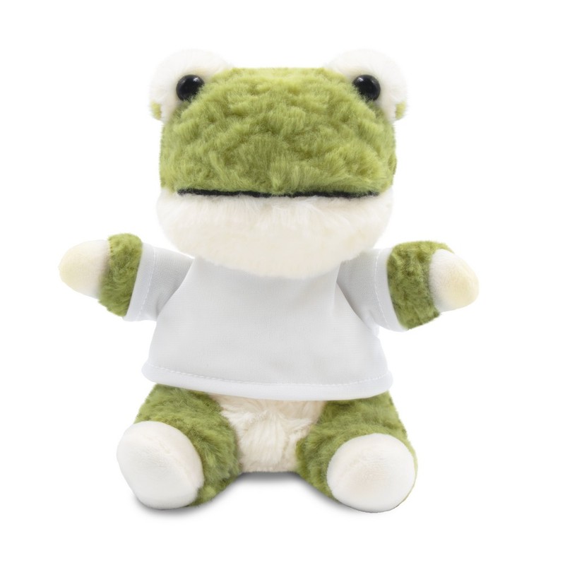 Teddy frog with a white T-shirt for sublimation