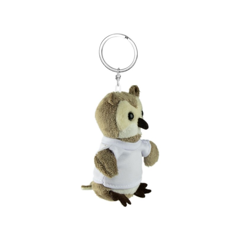 Key ring plushy owl with t-shirt for sublimation