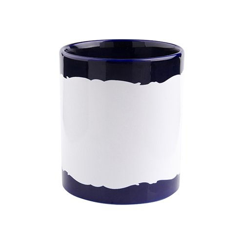 Blue mug with white field for sublimation