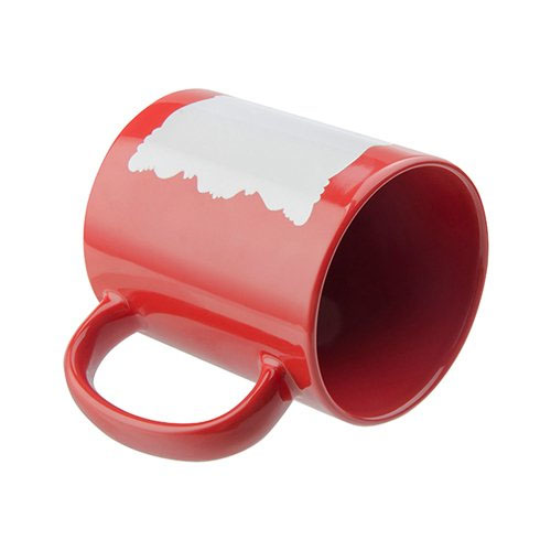 Red mug with white field for sublimation