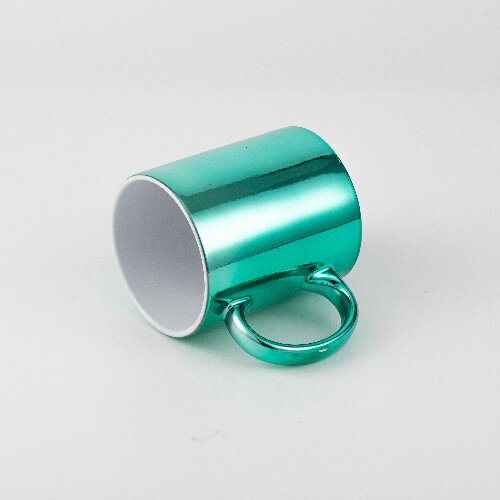 Glossy metallic mug for sublimation and laser engraving