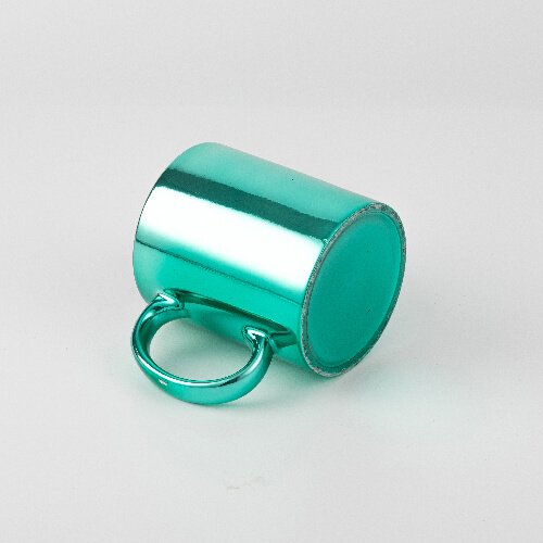 Glossy metallic mug for sublimation and laser engraving