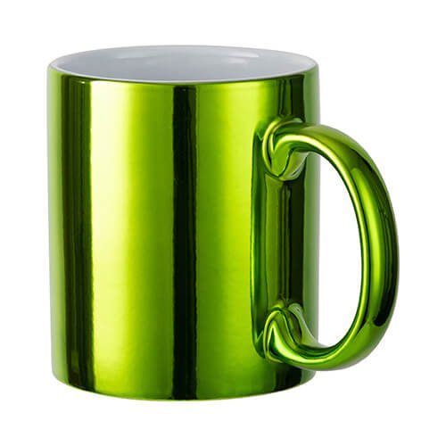 Glossy metallic mug for sublimation and laser engraving