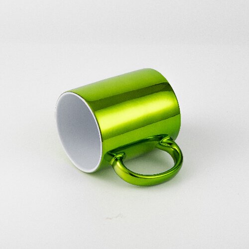 Glossy metallic mug for sublimation and laser engraving