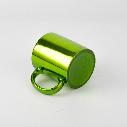 Glossy metallic mug for sublimation and laser engraving