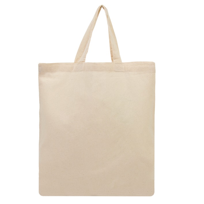 Cotton bag with short handle