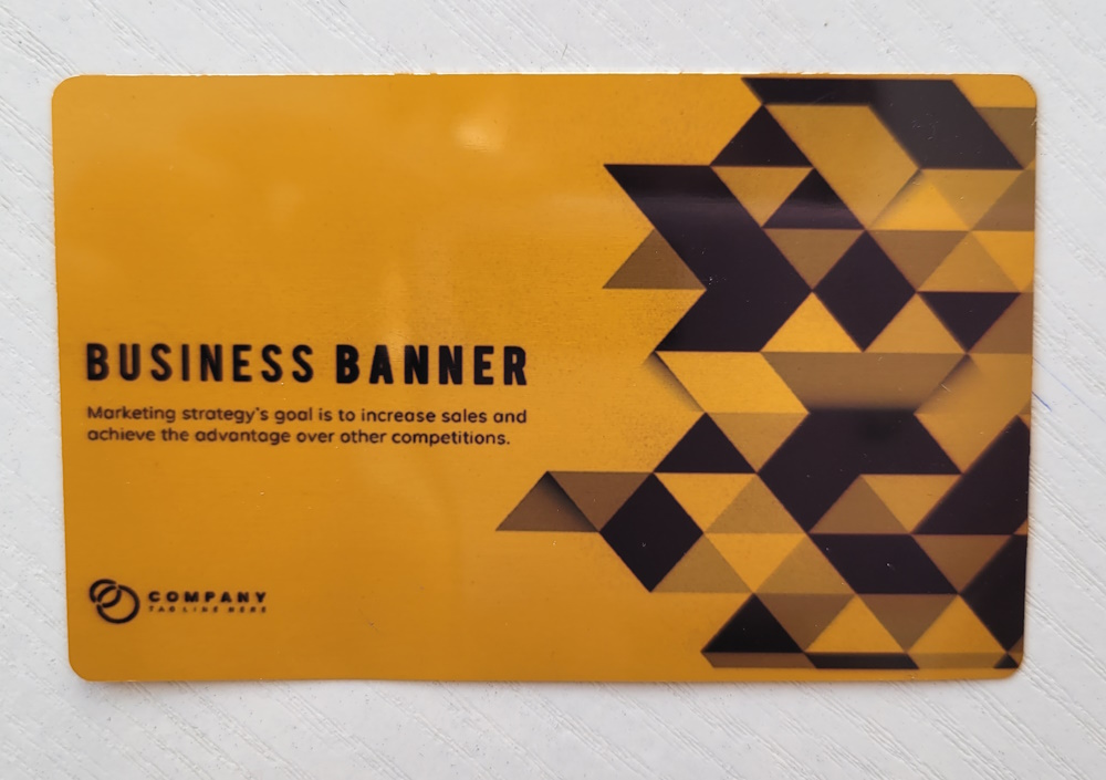 Aluminium business card for sublimation overprint - gold