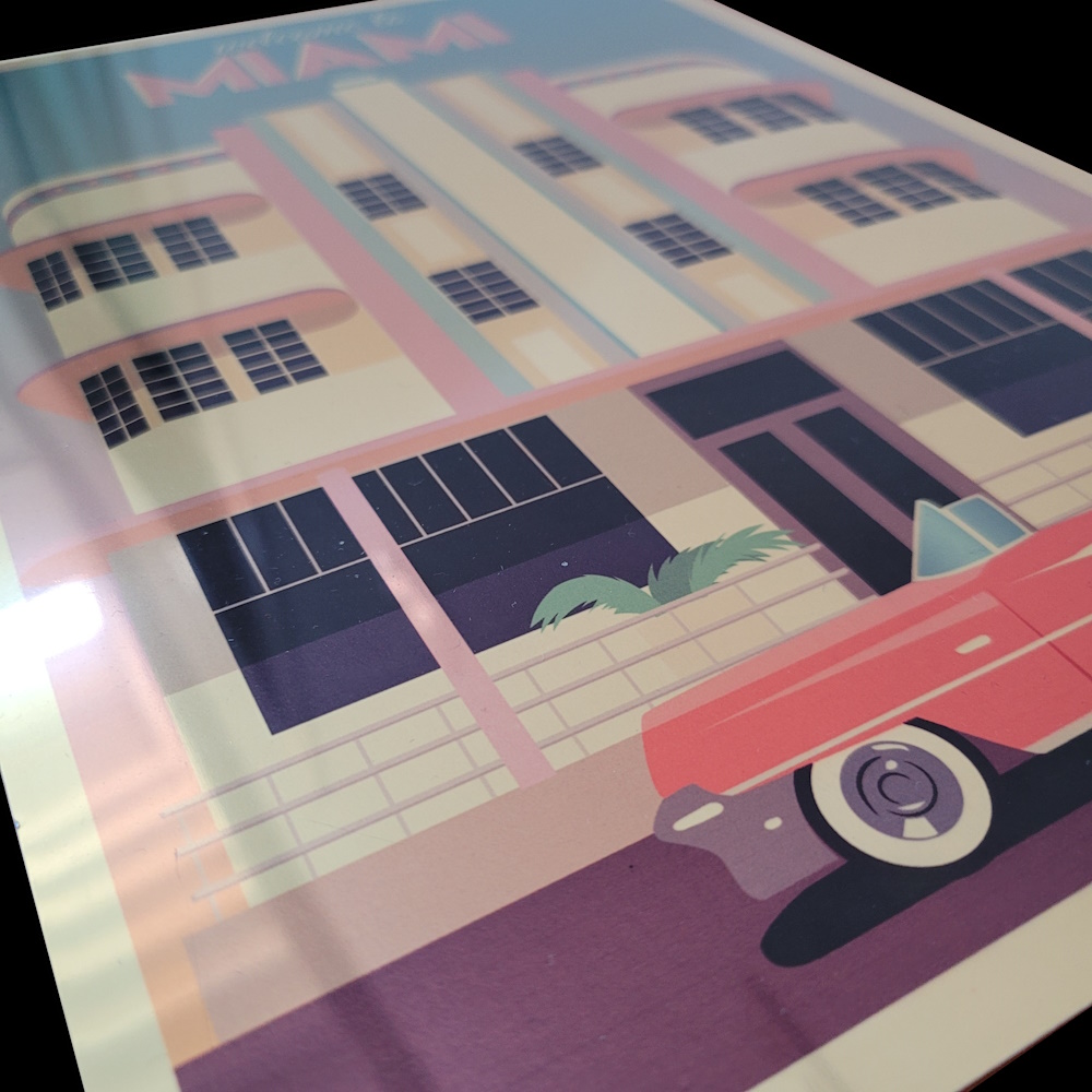 Glossy aluminium plate for sublimation overprint
