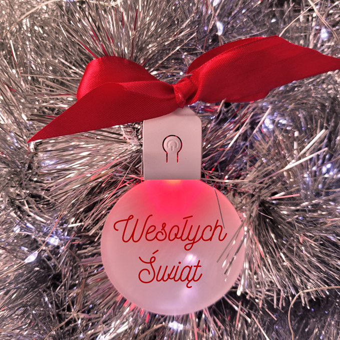 Keychain with led backlight - round