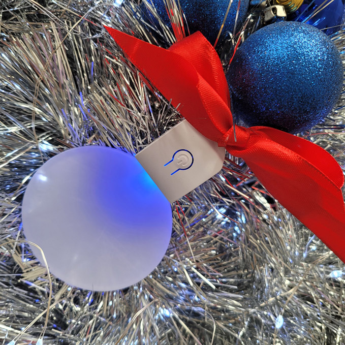 Keychain with led backlight - round