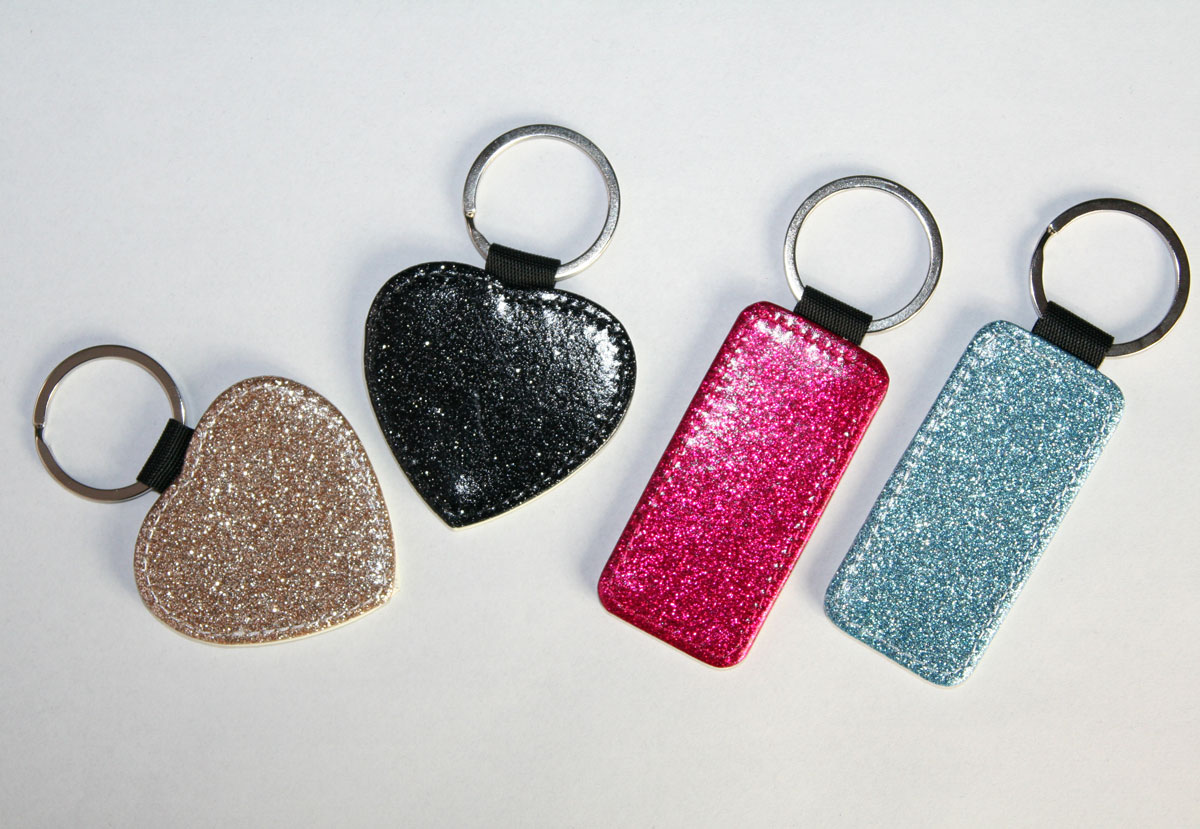 Rectangular leather keychain for sublimation