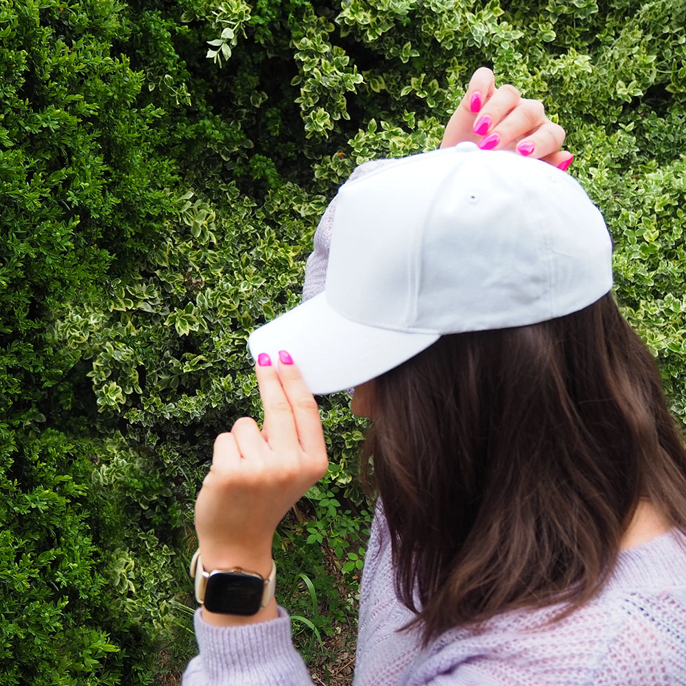 Peaked cap 5-panels with metal clip