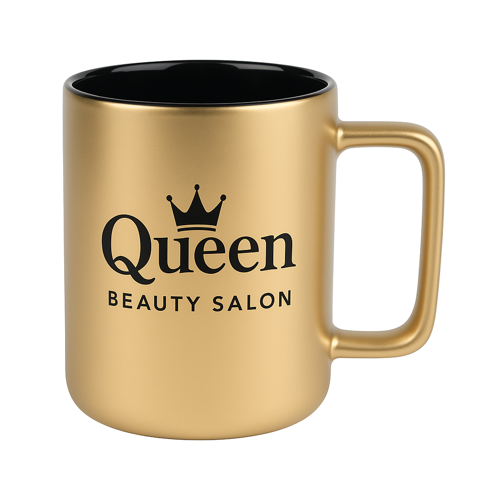 Matte sublimation and engraving mug - silver with black interior