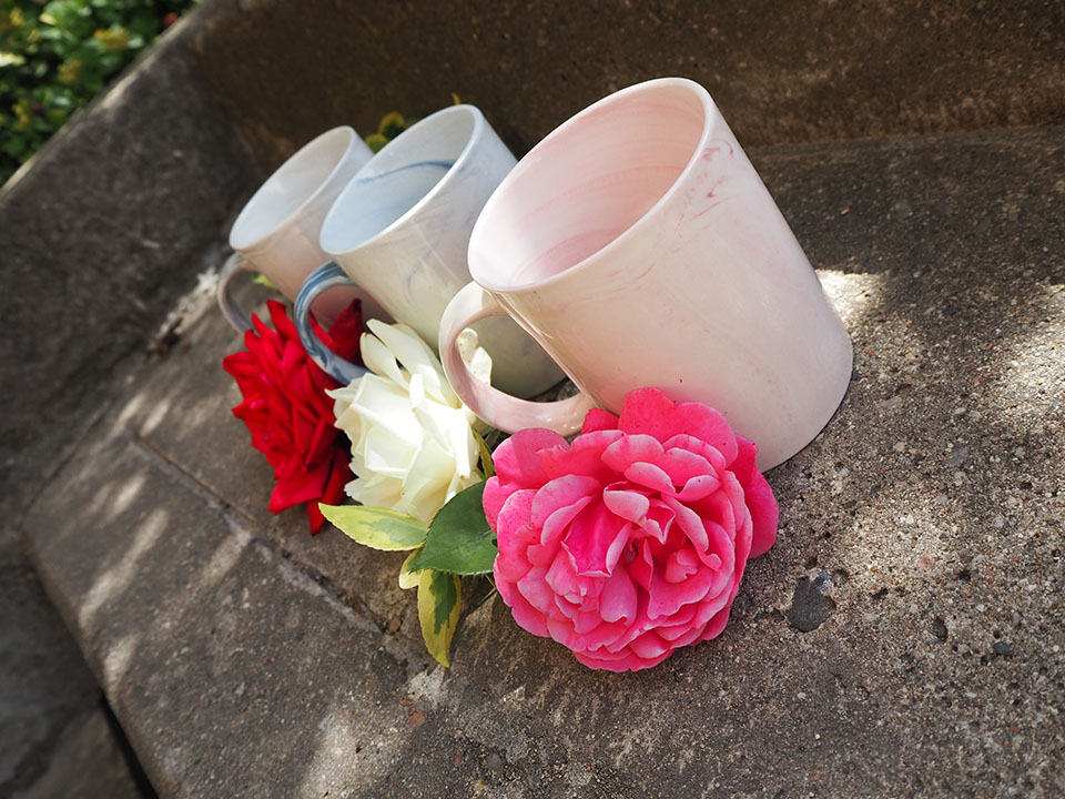 Marble sublimation mug - pink