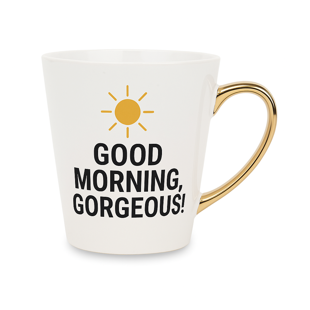 Latte mug for sublimation with colour handle