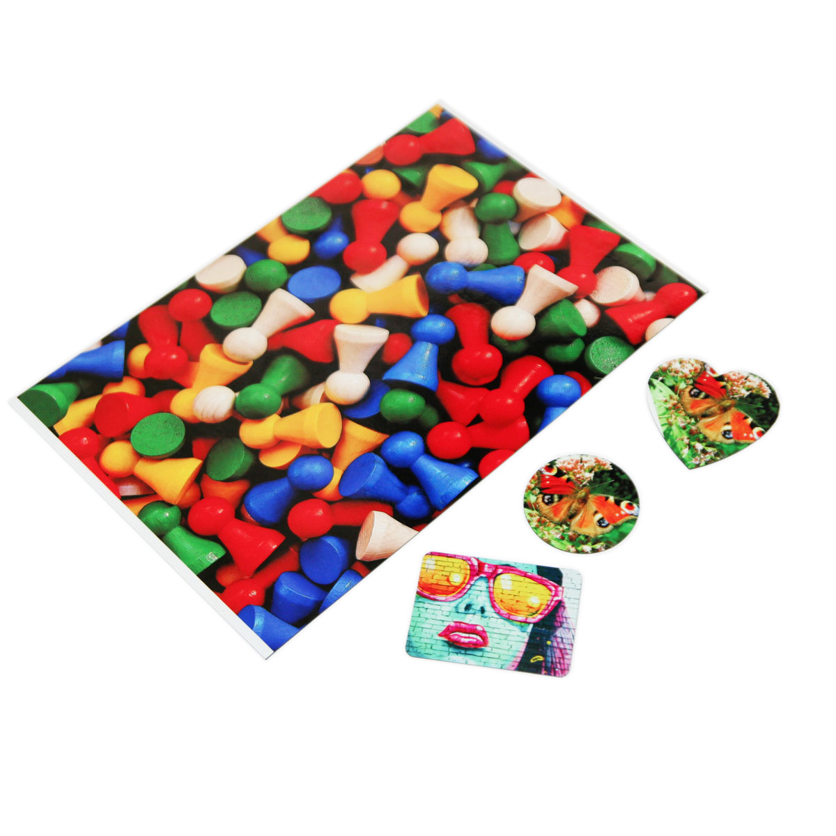 Fridge magnet for sublimation - heart - 25 pieces