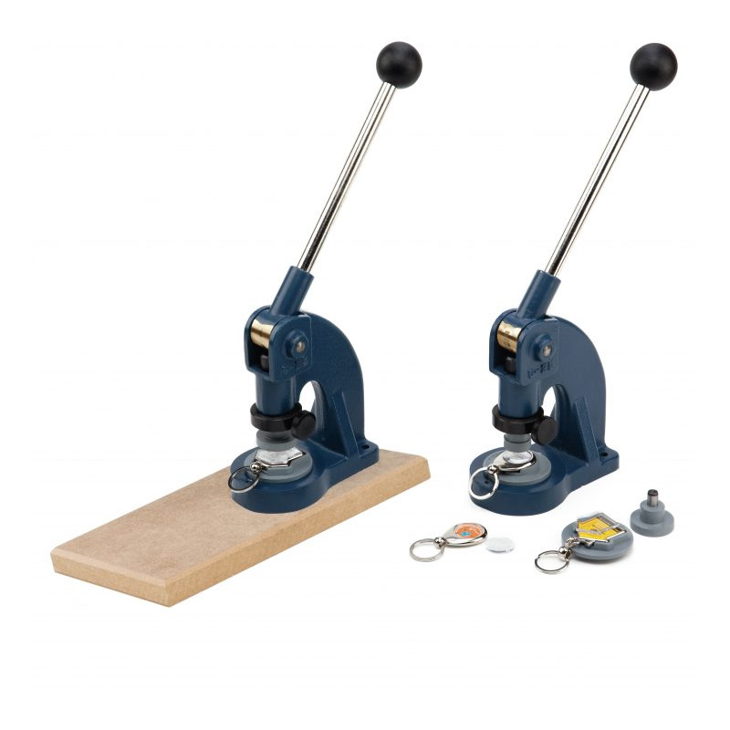 Keychain machine with die and crimper
