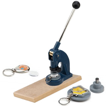 Keychain machine with die and crimper