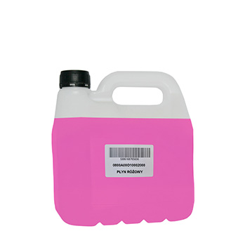 Cleaning fluid for print heads - pink. outside