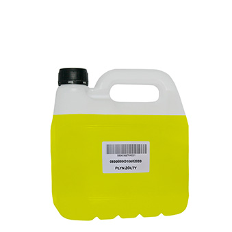 Cleaning fluid for print heads - yellow. inside