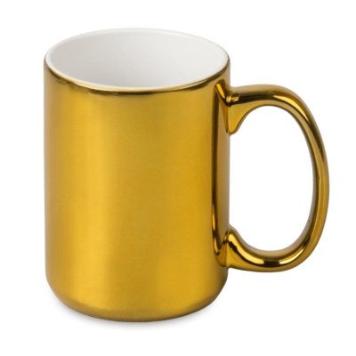 Glossy Gold Metallic Mug for Sublimation and Laser Engraving
