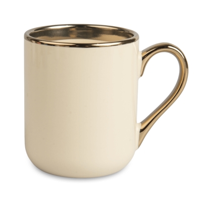 Sublimation Coffee Mug with Gold Rim and Handle