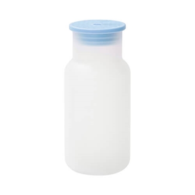 Glass bottle - sublimation and engraving with a cover, transparent  blue, 550 ml