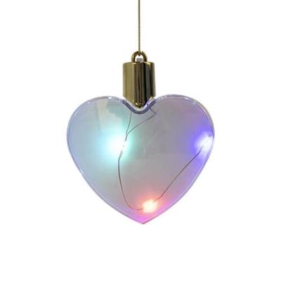 Christmas bauble for sublimation - heart glowing with colorful light