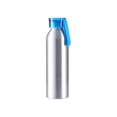 Metal Water Bottle for Sublimation and Engraving with Cap and Strap Blue 650 ml