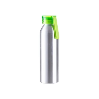 Metal Water Bottle for Sublimation and Engraving with Cap and Strap Light Green 650 ml