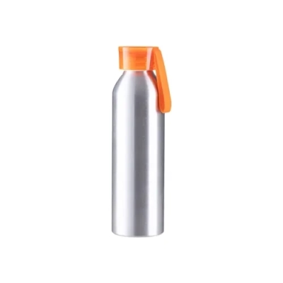 Metal Water Bottle for Sublimation and Engraving with Cap and Strap Orange 650 ml