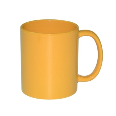 Coloured Laser Thermal Transfer  Mug - Yellow, 330 ml