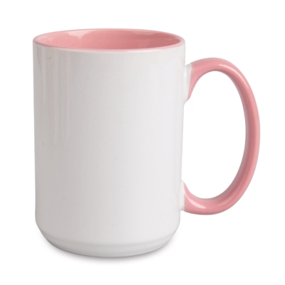 Inside and handle color sublimation mug - big