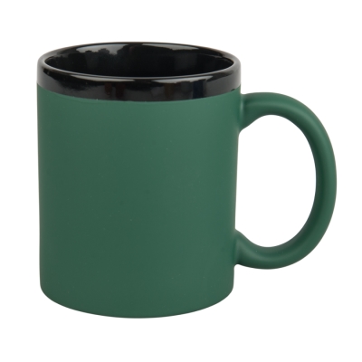 Engraving mug - rubberized with a black interior and rim