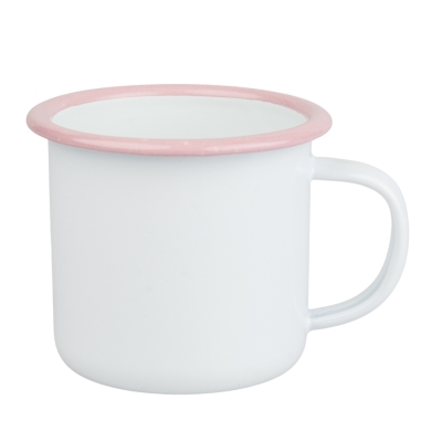 Emaliowany stalowy kubek do sublimacji - kolorowy rant