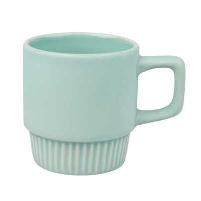 Sublimation Mug - Coloured, Matte, Light Blue, Ribbed Base