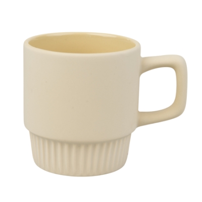 Sublimation Mug - Beige, Matte, Ribbed Base