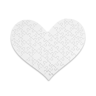 Heart-shaped puzzle for sublimation - 114 elements 28,5x35,5 cm