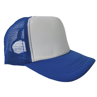 Cap with mesh back panels for sublimation