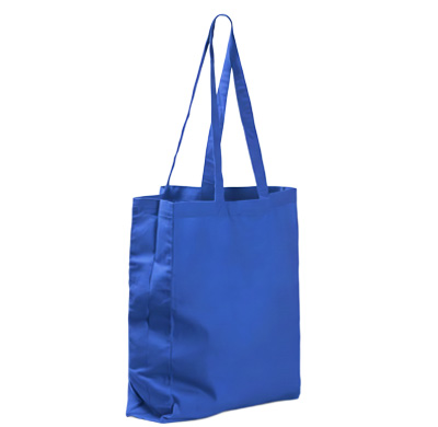 Cotton bag with a sewn-in bottom and side panels for printing